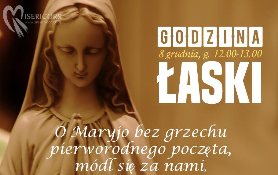 8 grudnia uroczystość Niepokalanego Poczęcia Najświętszej Maryi Panny